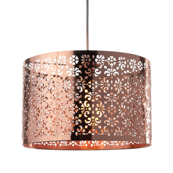 Copper Cut Out Patterned Light Shade