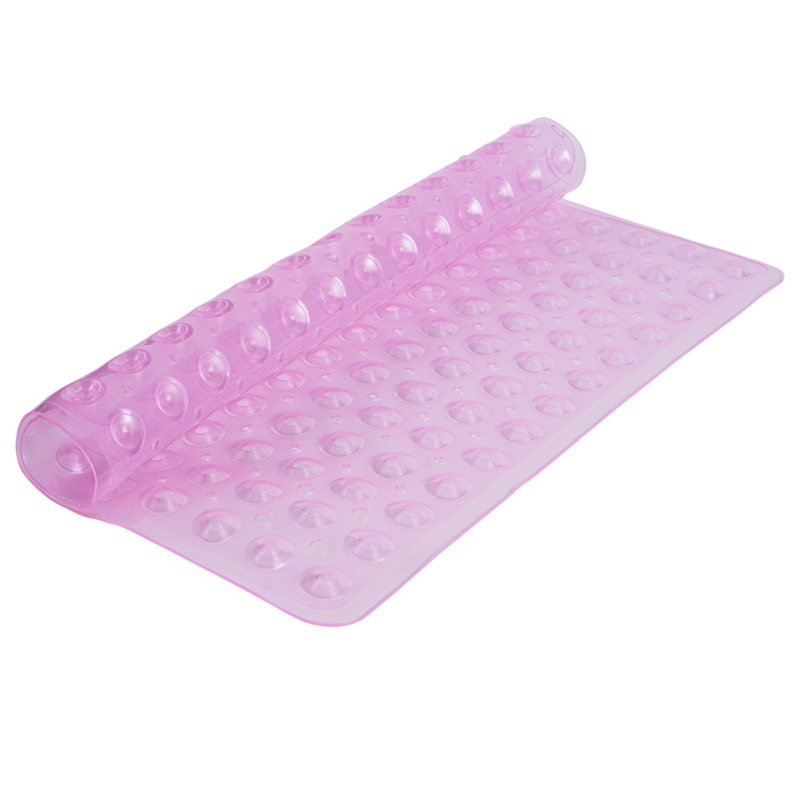Square Bath Mat Pink. Non Slip Strong Grip Shower Mat 53 x 53 cm Home
