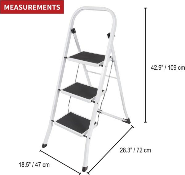 3 step ladder size