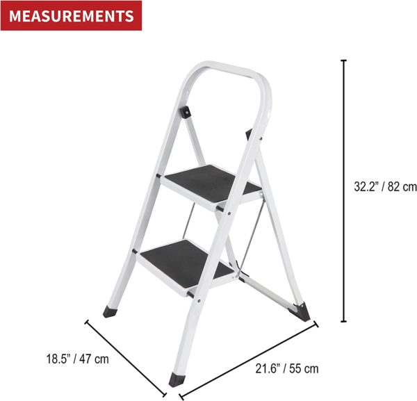 2 step ladder dimensions
