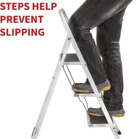3 step ladder being used