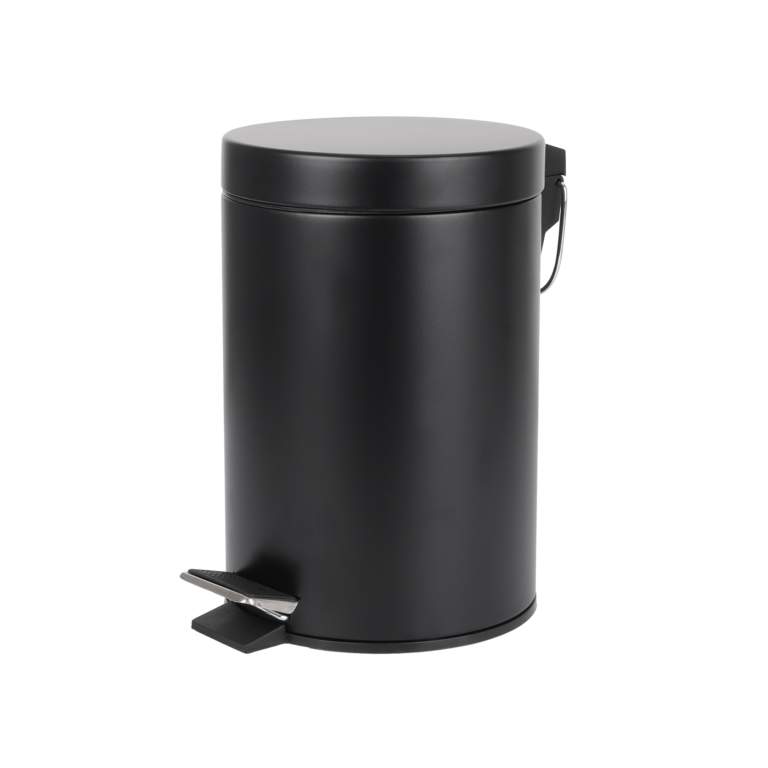 Pedal Bin Bathroom Black 3 Litre Home Treats UK