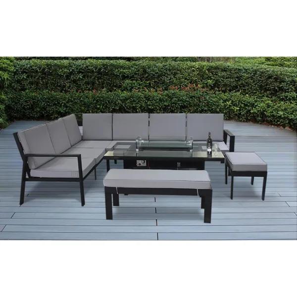 Garden Furniture Set with firepit Table