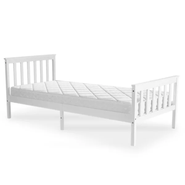bed and mattress white bed frame