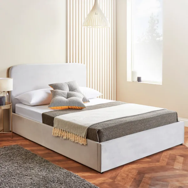 Velvet Bed Frame with storage