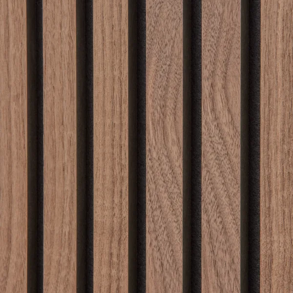 walnut wooden wall panelling close up swatch