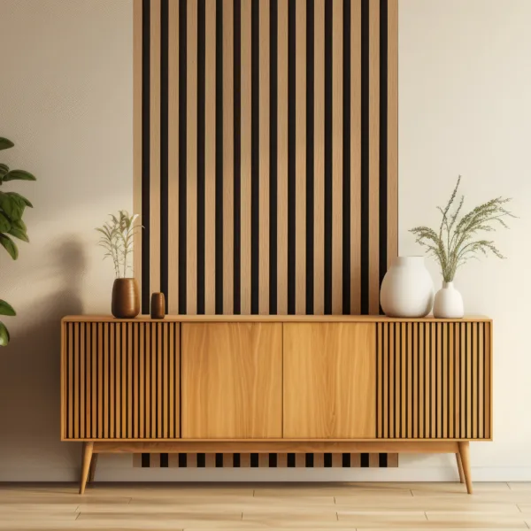 Wood wall panelling Living Room