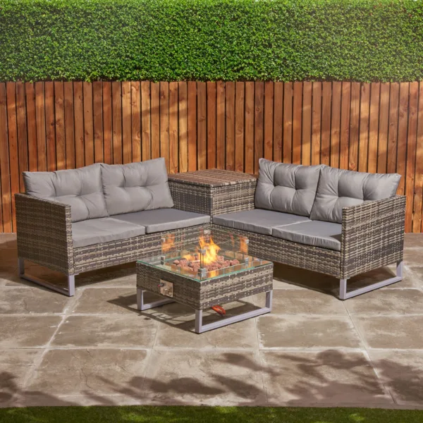 Garden Furniture Set With Fire Pit