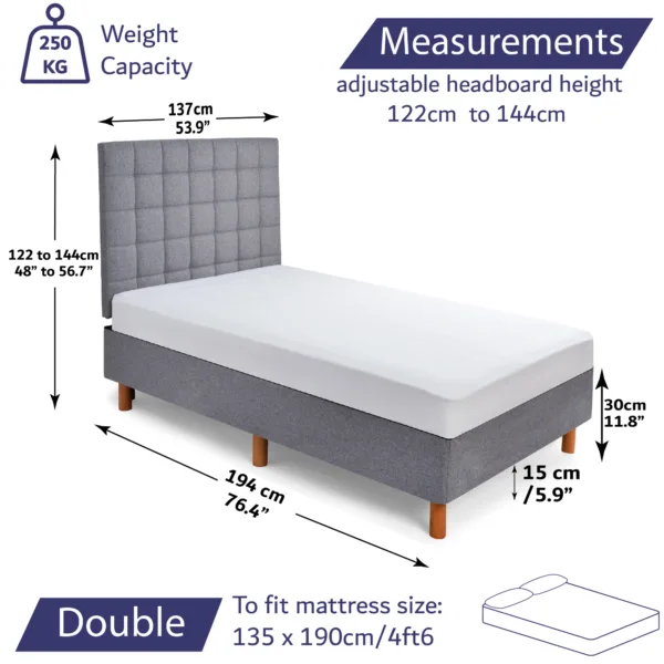 divan bed size double measurements