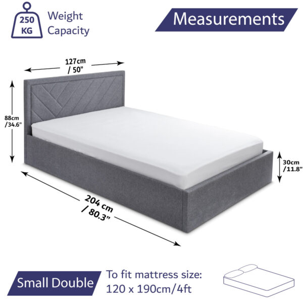 Small Double Ottoman Bed Measurements