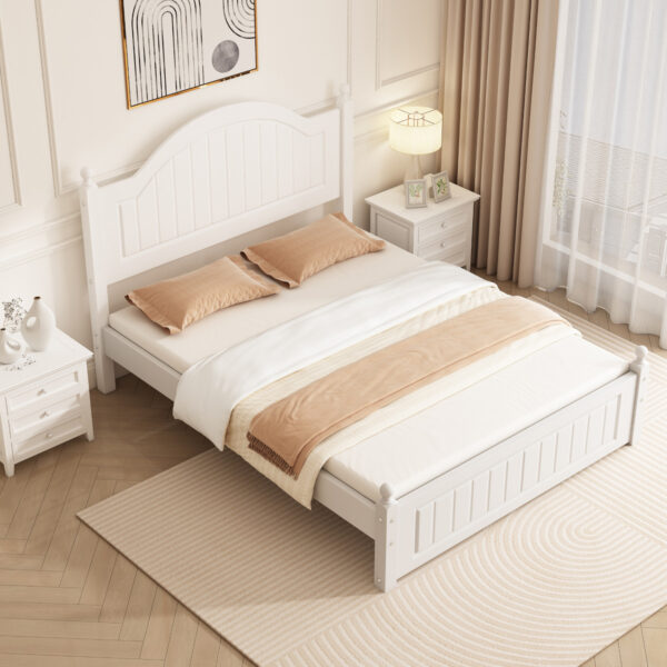 Wooden bed in home lifestyle scene