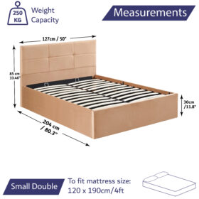 small double ottoman stroage bed frame with mattress