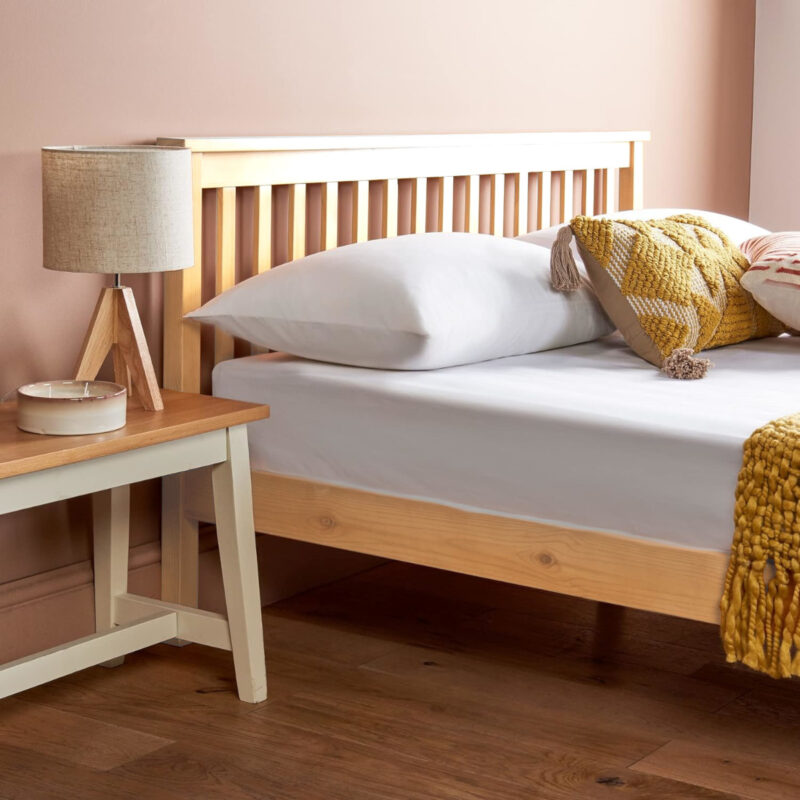 pine bed frame double wooden bed frame