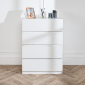 chest of 4 drawers white