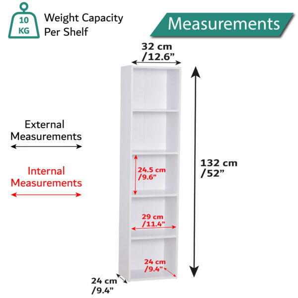 5 tier cube bookshelf