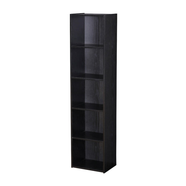 Cube Bookshelf 5 Tier Storage Shelving Black