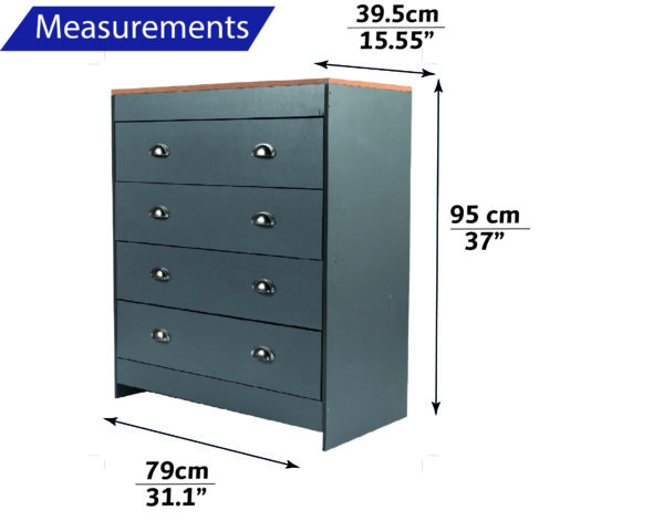 Dimensions dresser oak effect large drawer set