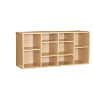 Horizontal Shelving Unit TV Stand Bookshelf Storage Shelfs Beech