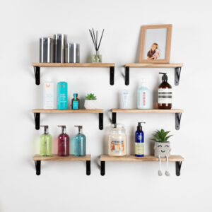 Set of 6 floating Shelves