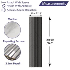 size guide for 3D wooden marble wall panels