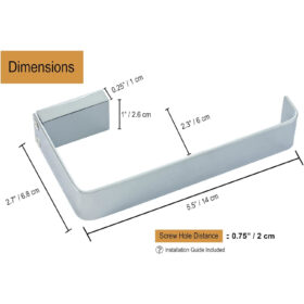 size dimensions for a wall mounted toilet paper holder