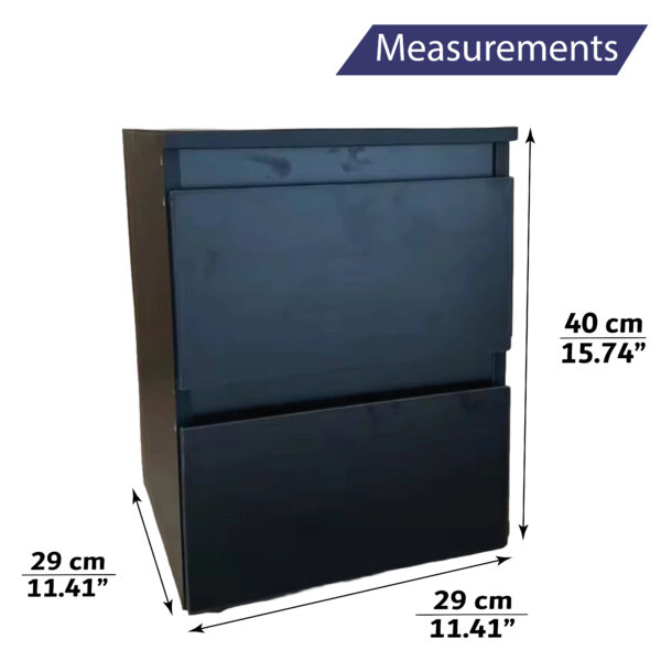 size dimension for Bedside chest of 2 drawers