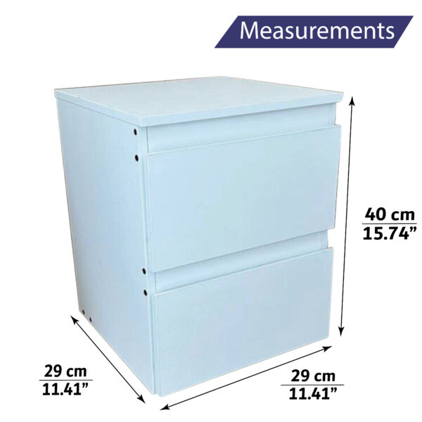 size dimension for Bedside chest of 2 drawers